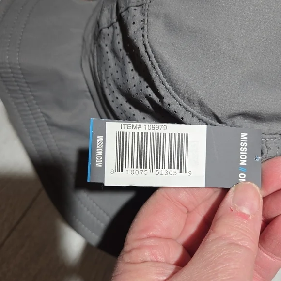 Mission Hydroactive Cooling UPF 50 OS Charcoal Gray Brim Bucket Hat 109979 - Picture 8 of 10